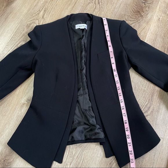CALVIN KLEIN | black blazer with removable belt - Picture 5 of 6